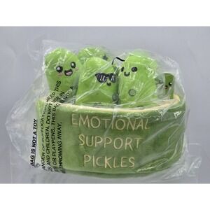 NEW Emotional Support Pickles Plush Set – 5 Stuffed Toys & Basket by Relatable